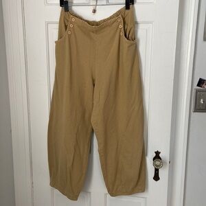 PacifiCotton wide leg (slight taper) pull on pants
